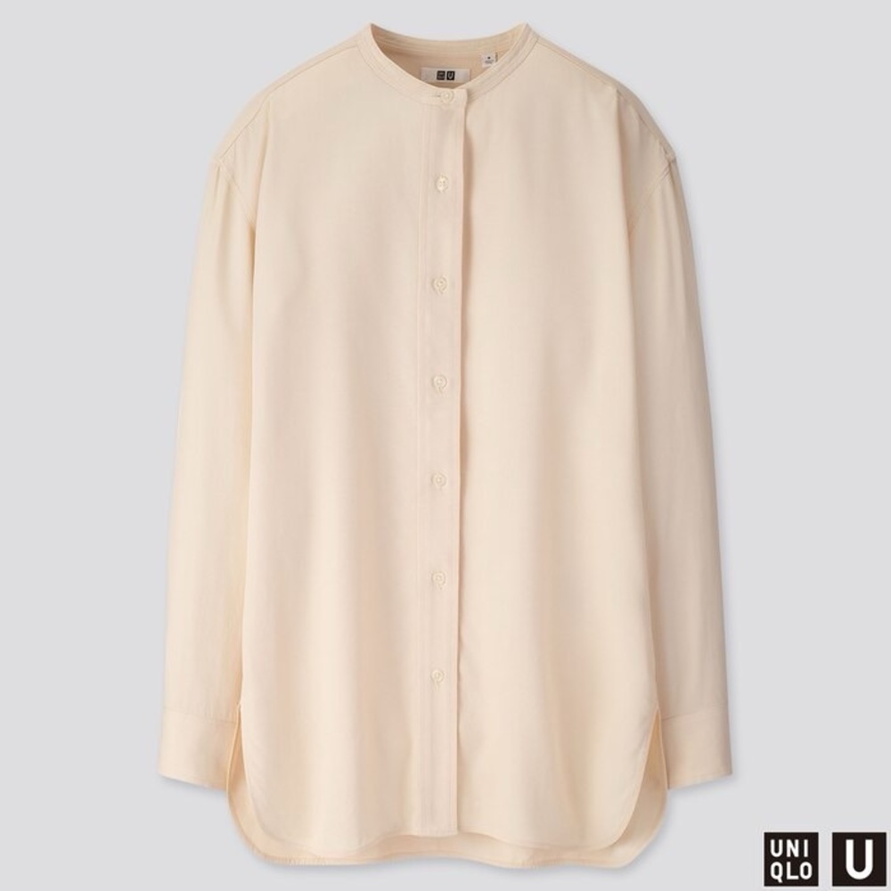 Uniqlo U women band collar blouse